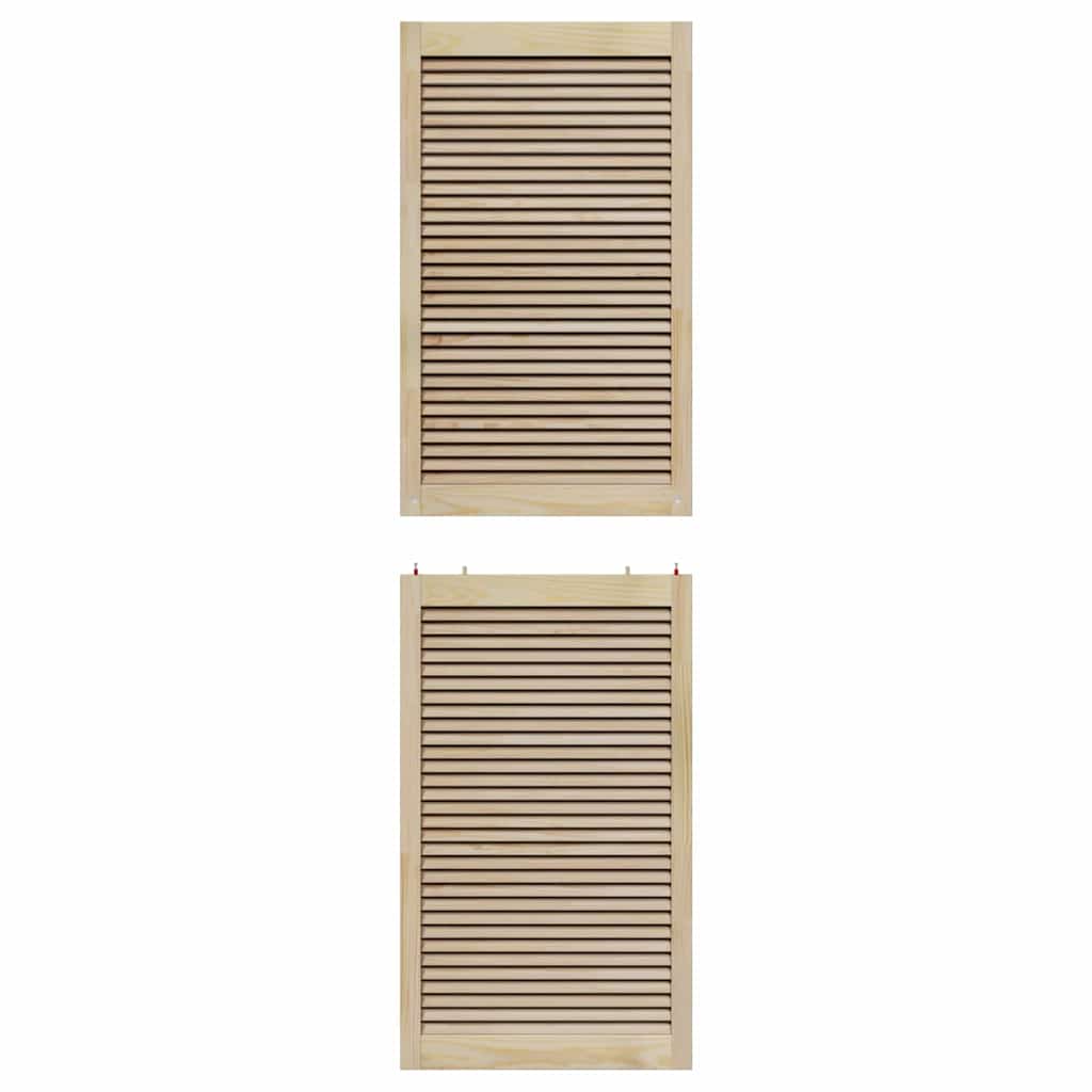 Skåpdörr med dörr Naturfärg 140.5 x 2 x 59.5 cm Massiv furu