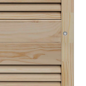 Skåpdörr med dörr Naturfärg 140.5 x 2 x 59.5 cm Massiv furu