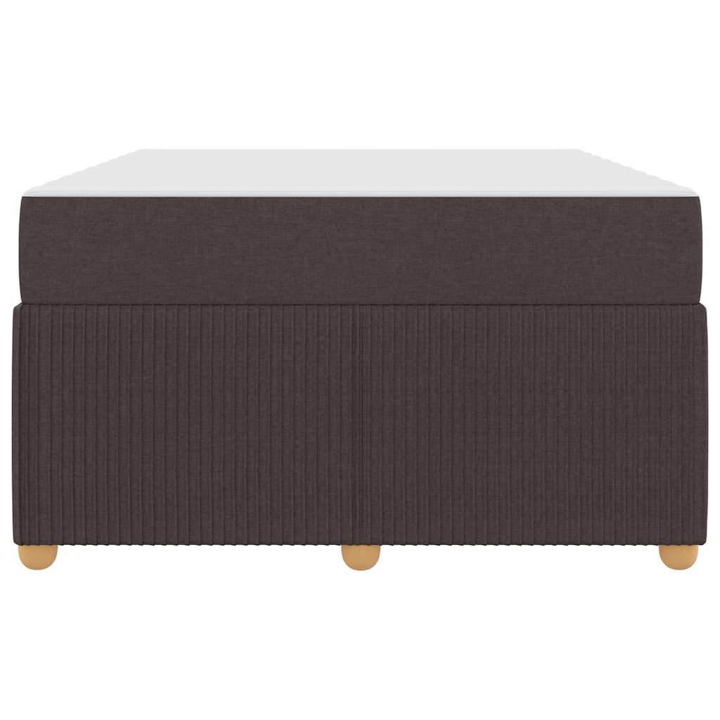 Sängram med madrass Mörkbrun 120 x 190 cm tyg