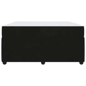 Sängram med madrass Svart 160 x 200 cm tyg