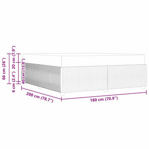 Sängram med madrass Svart 180 x 200 cm tyg