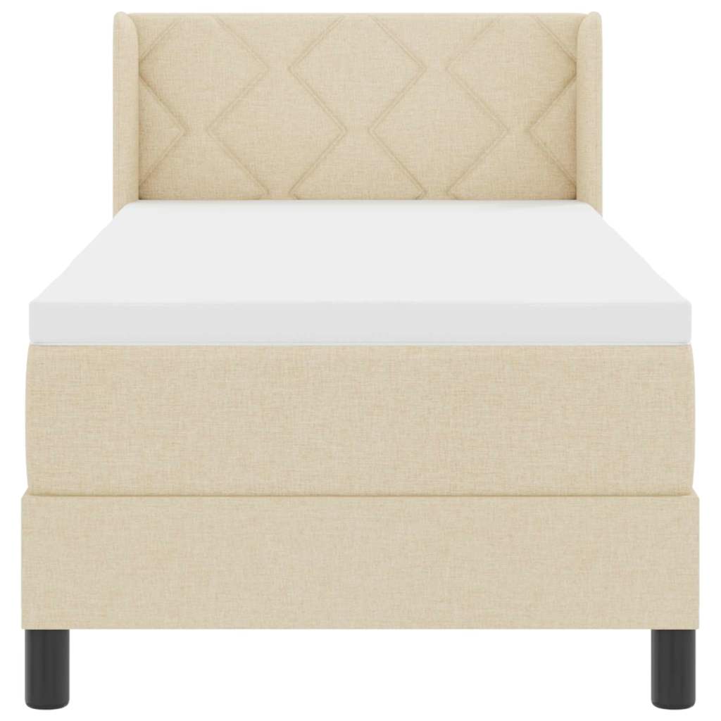 Kontinentalsäng med madrass med madrass Kräm 80 x 200 cm