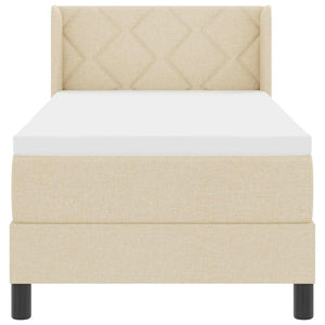 Kontinentalsäng med madrass med madrass Kräm 80 x 200 cm