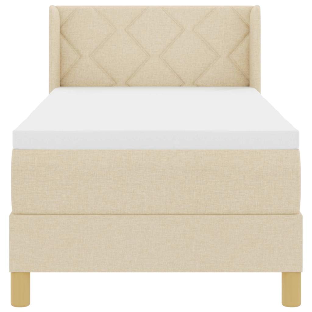 Bäddfjäder med madrass Kräm 200 x 80 cm Polyester