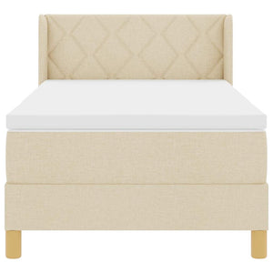 Bäddfjäder med madrass Kräm 190 x 90 cm Polyester