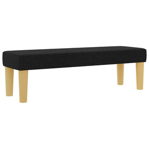 Bäddfjäder med madrass med huvudgavel Svart 120 x 190 cm tyg