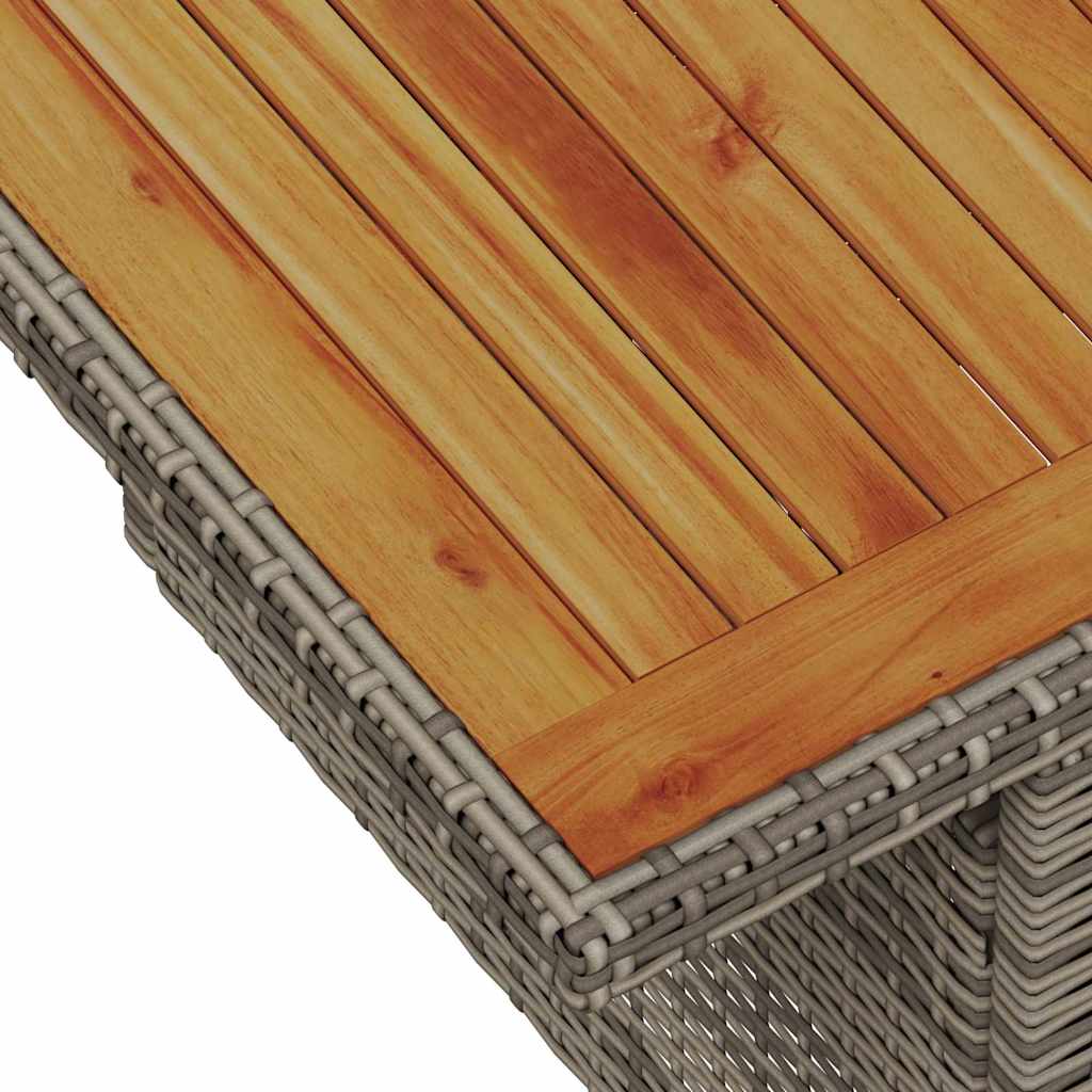 Trädgårdsoffset med kudde med lagring 6 pcs Grå Poly rattan