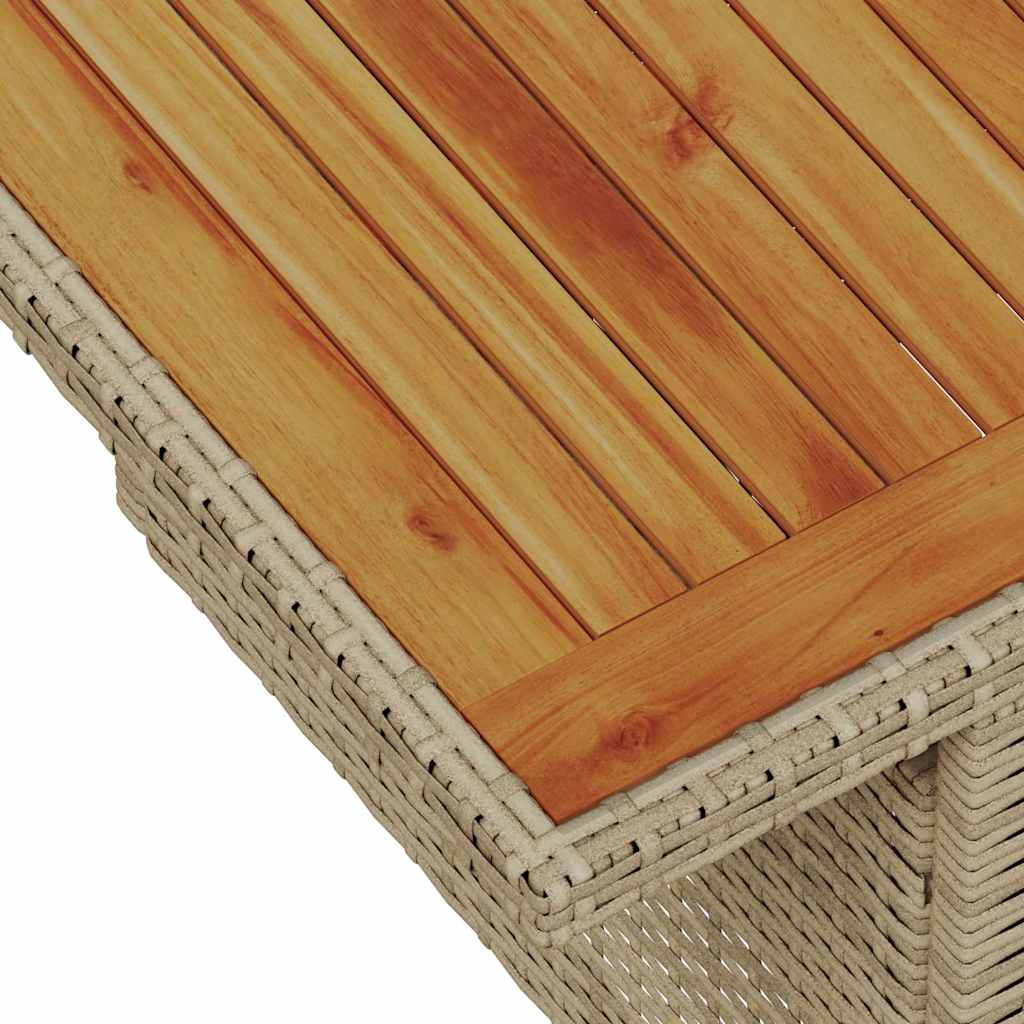 Trädgårdsoffset med kudde med lagring 9 pcs Beige Poly rattan