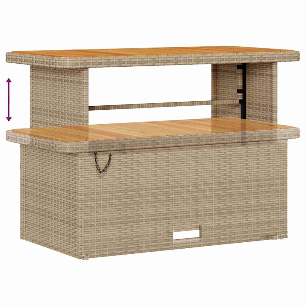 Trädgårdsoffset med kudde 13 pcs Beige Poly rattan