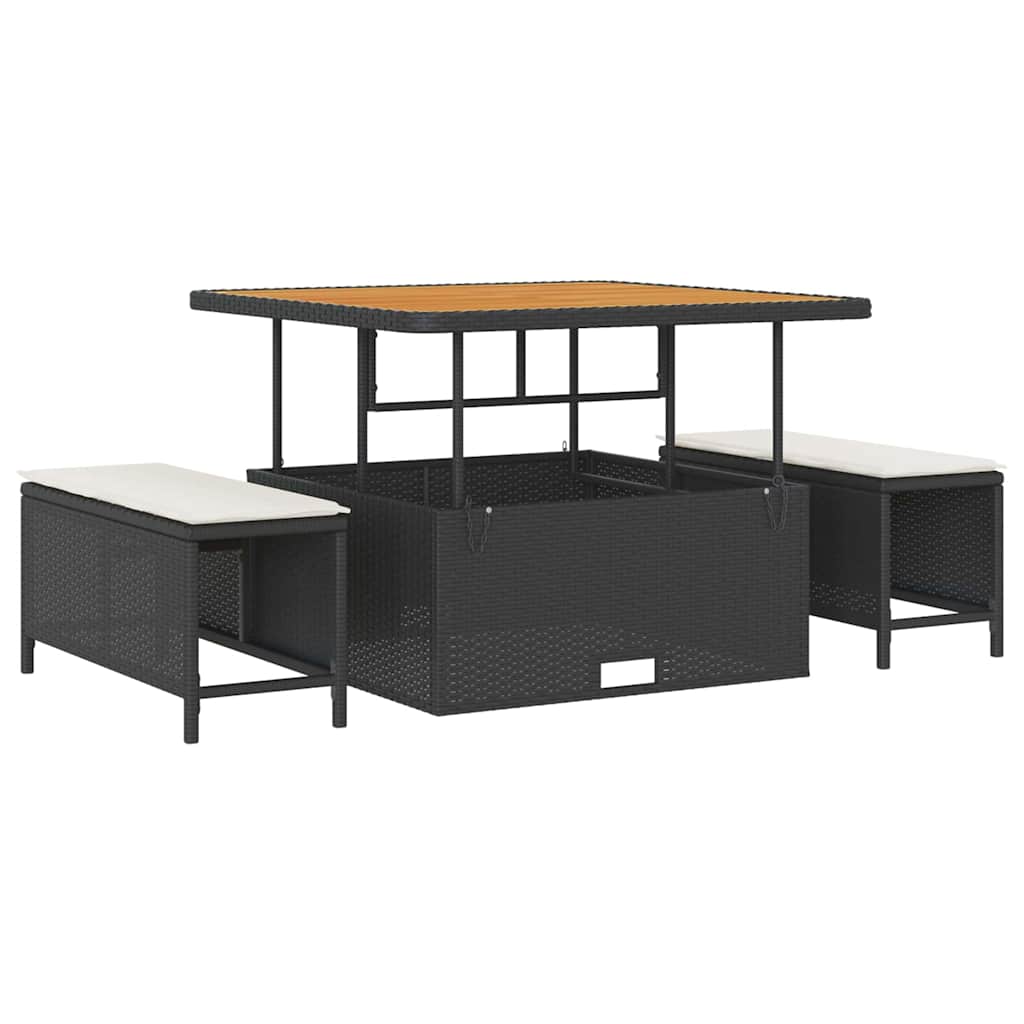 Trädgårdsoffset 11 pcs Svart konstrotting