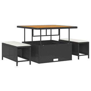 Trädgårdsoffset 11 pcs Svart konstrotting