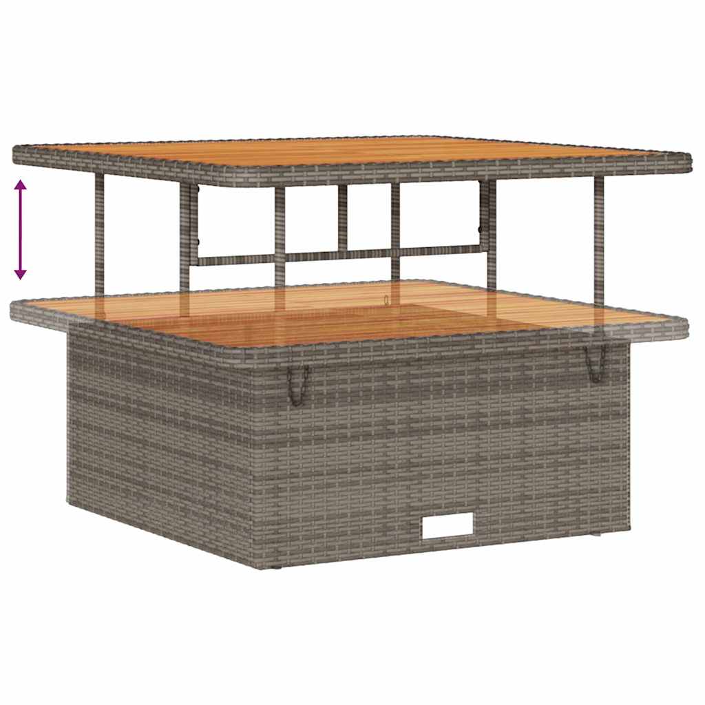 Trädgårdsoffset med kudde med kudde 13 pcs Ljusgrå och mörkgrå