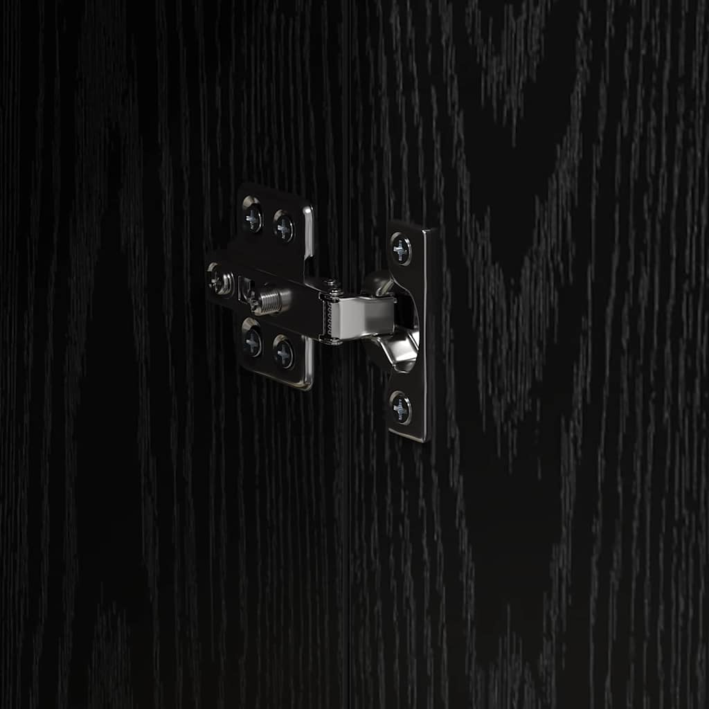 Skåp Svart Ek 70 x 33.5 x 180 cm Konstruerat trä