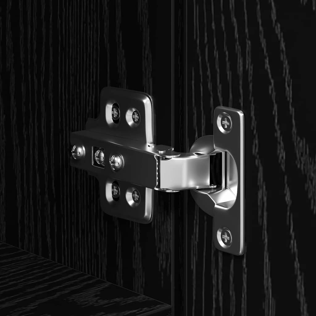 Skåp 2 pcs Svart Ek 40 x 42,5 x 185 cm