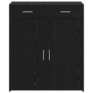 Förvaringsskåp Svart ek 80 x 42.5 x 93.5 cm Konstruerat trä