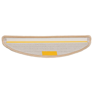 Trappmattor 20 st 56x17x3 cm krämfärgade halvrunda