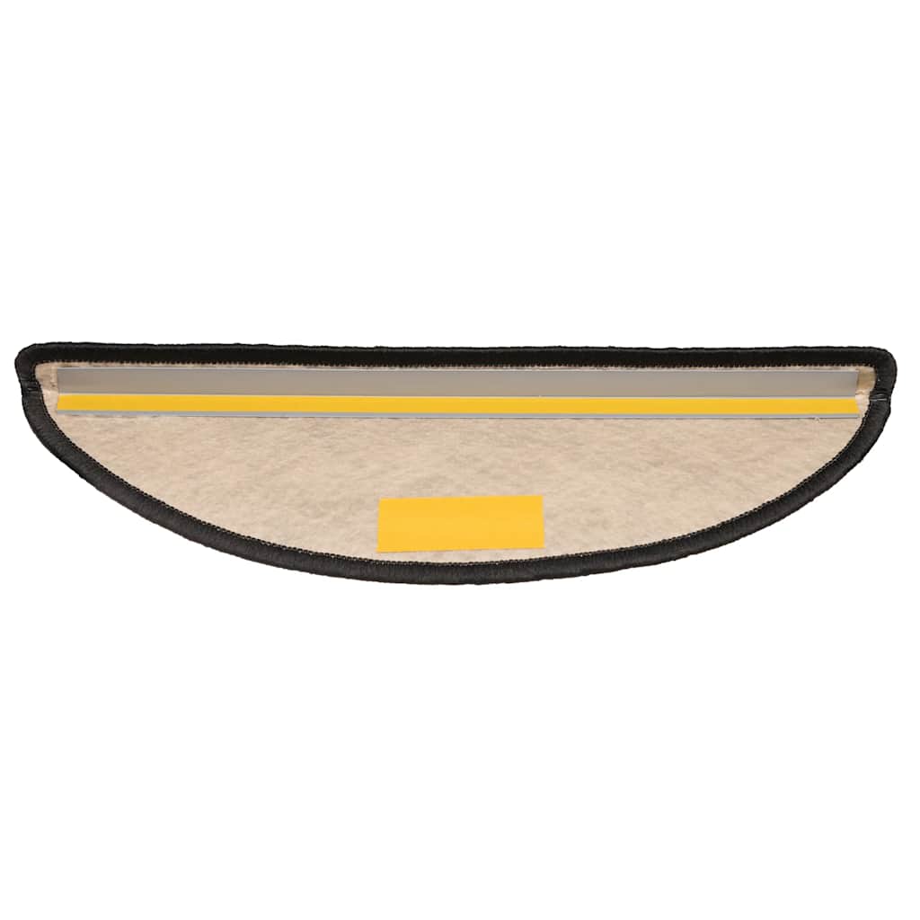 Trappmattor självhäftande sisal-look 30 st 65x21x4 cm antracit