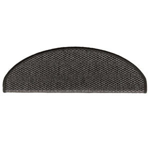Trappmattor självhäftande sisal-look 30 st 65x21x4 cm antracit