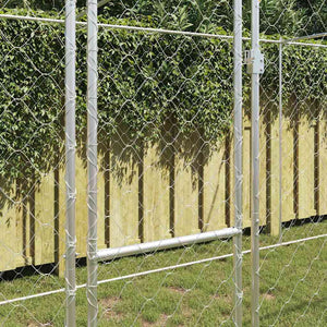 Hundbur 4 pcs Silver 800 x 200 x 200 cm Stål och PE