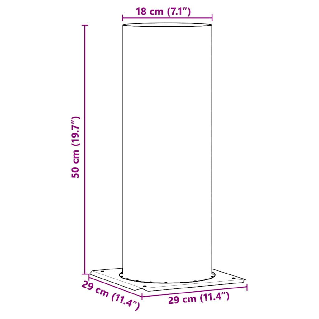 Skorstenhuvud Förlängning Silver 29 x 29 x 50 cm Rostfritt stål
