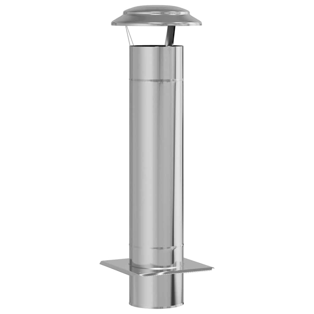 Skorstensextension Silver 25 x 25 x 82 cm Rostfritt stål