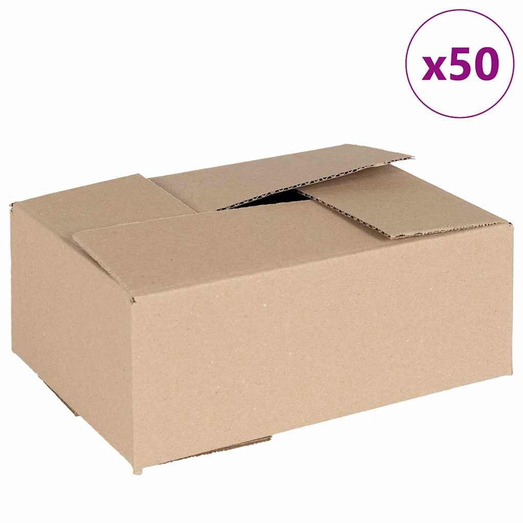 Vikbar låda 50 st Naturfärg 25 x 17,5 x 10 cm Kartong