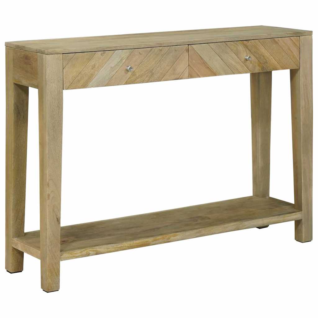Konsolbord Naturlig grå 110 x 30 x 80 cm Massivt mangoträ