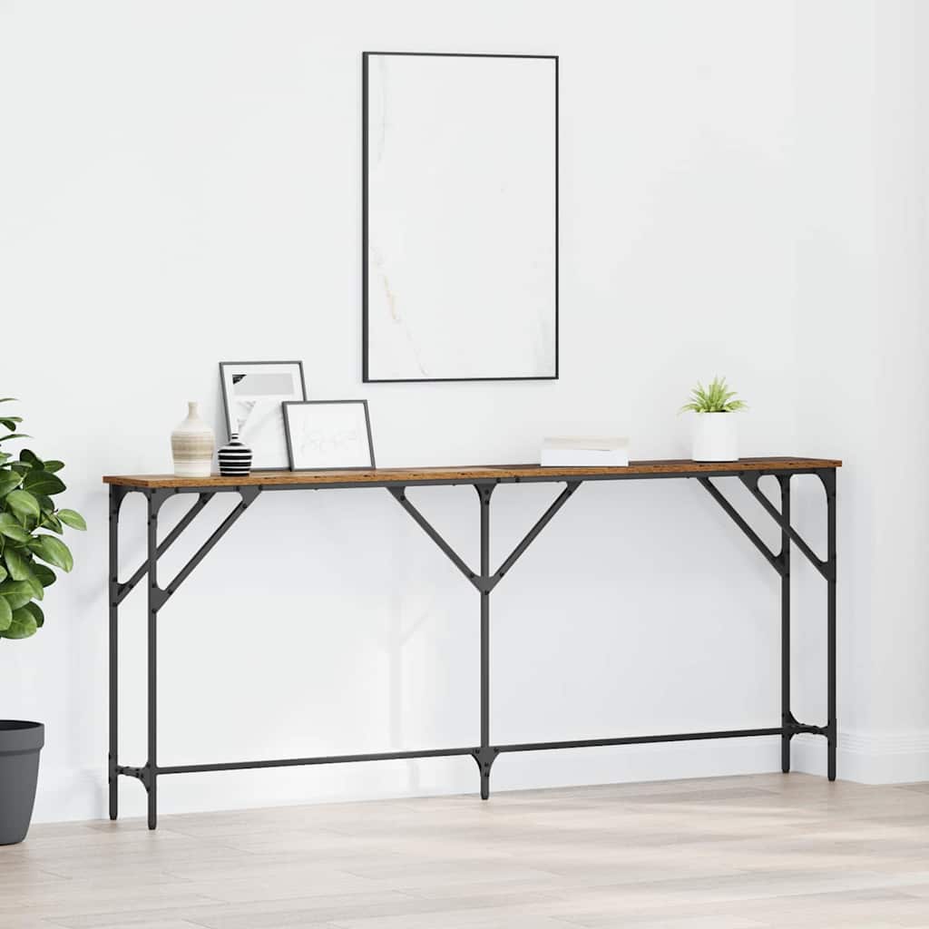 Konsolbord Gammalt trä 180 x 23 x 75 cm