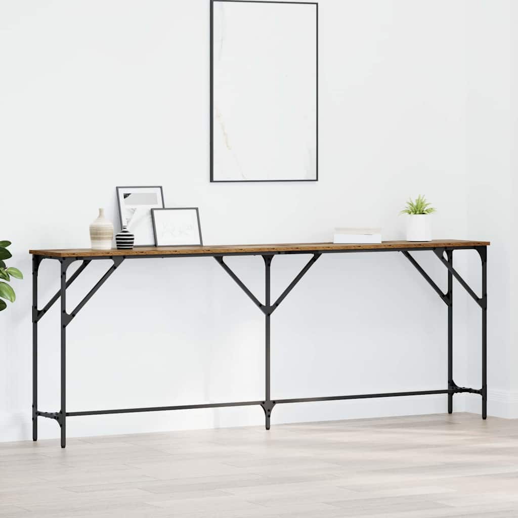 Konsolbord Gammalt trä 200 x 29 x 75 cm