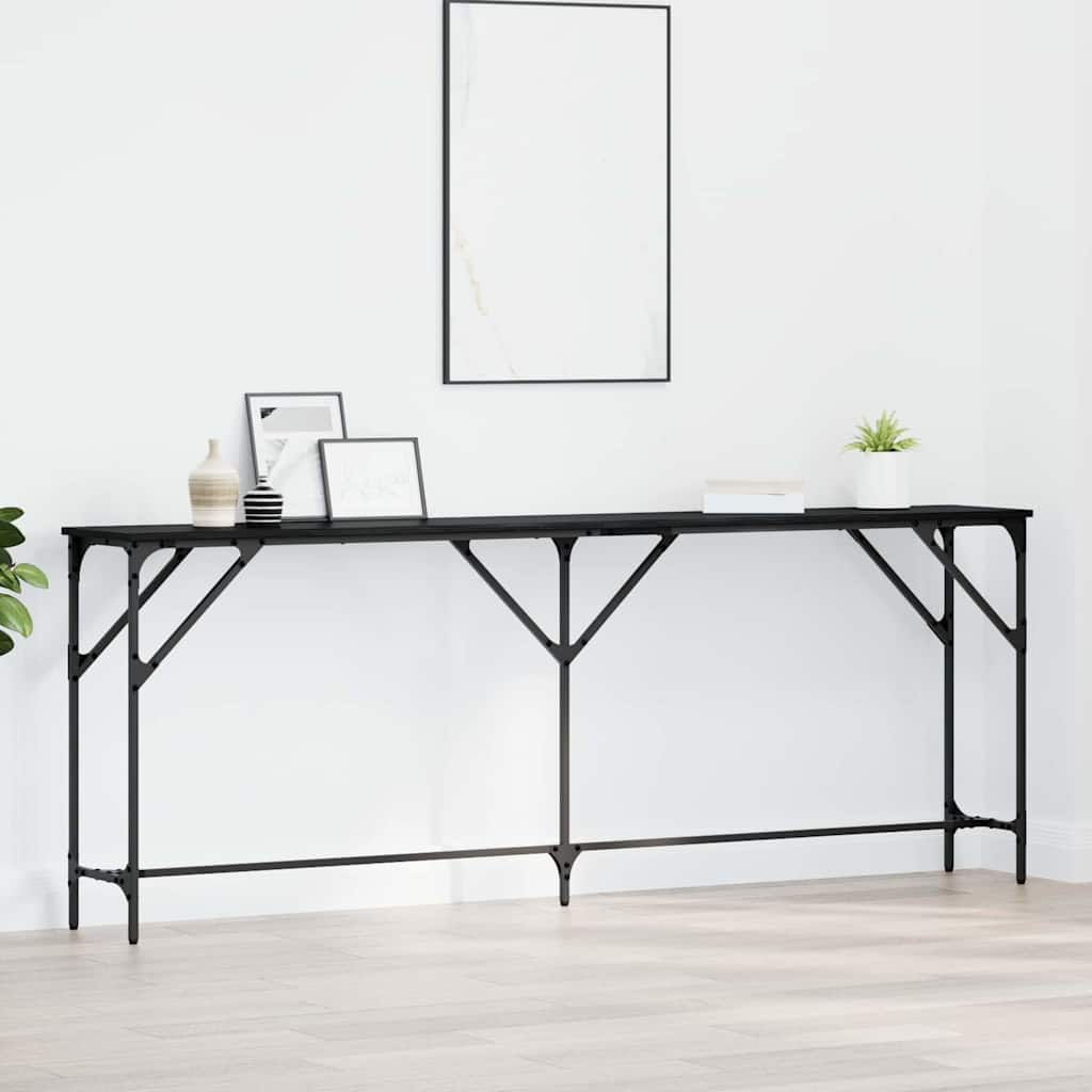 Konsolbord Svart ek 200 x 29 x 75 cm