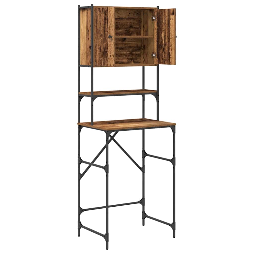 Tvättmaskinskåp Gammalt trä 68 x 48,5 x 194 cm Konstruerat trä