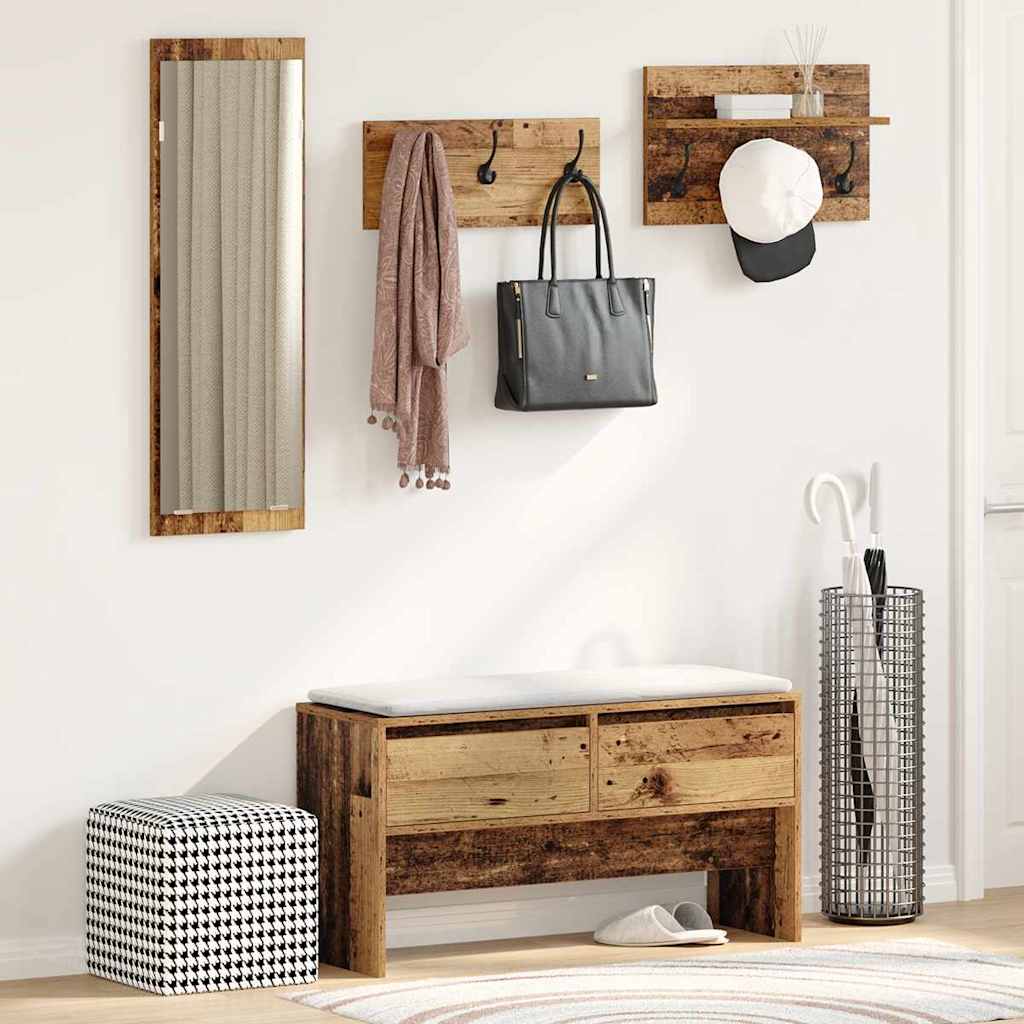 Hallmöbelset Gammalt trä 90 x 31 x 46,5 cm Konstruerat trä
