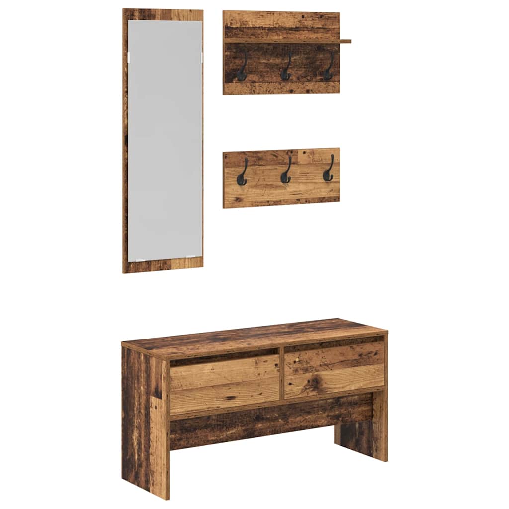 Hallmöbelset Gammalt trä 90 x 31 x 46,5 cm Konstruerat trä