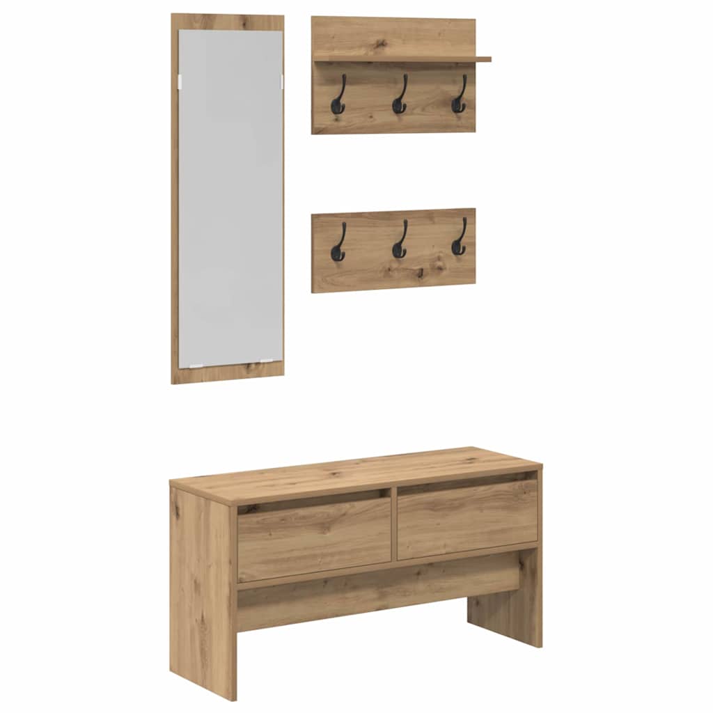 Hallmöbelset Artisan Ek 90 x 31 x 46,5 cm Konstruerat trä