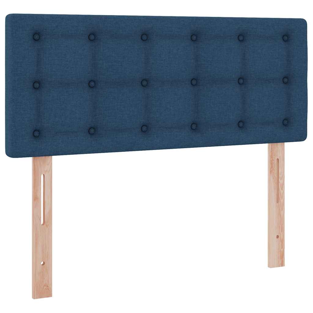 Förvaringssäng med madrass Blå 120 x 200 cm Konstruerat trä