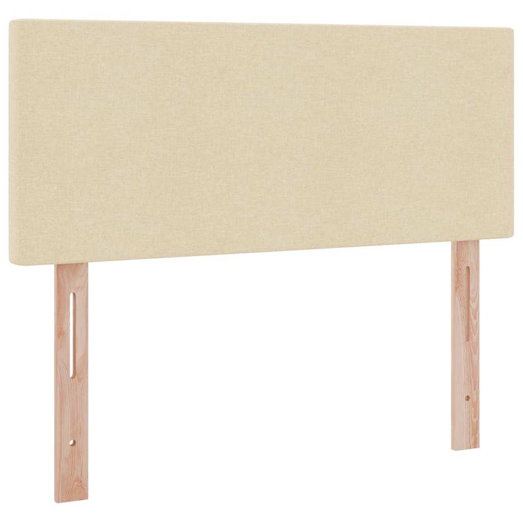 Förvaringssäng med LED med madrass Kräm 120 x 200 cm Polyester