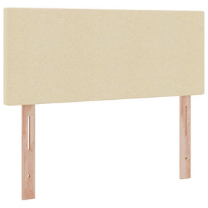 Förvaringssäng med LED med madrass Kräm 120 x 200 cm Polyester