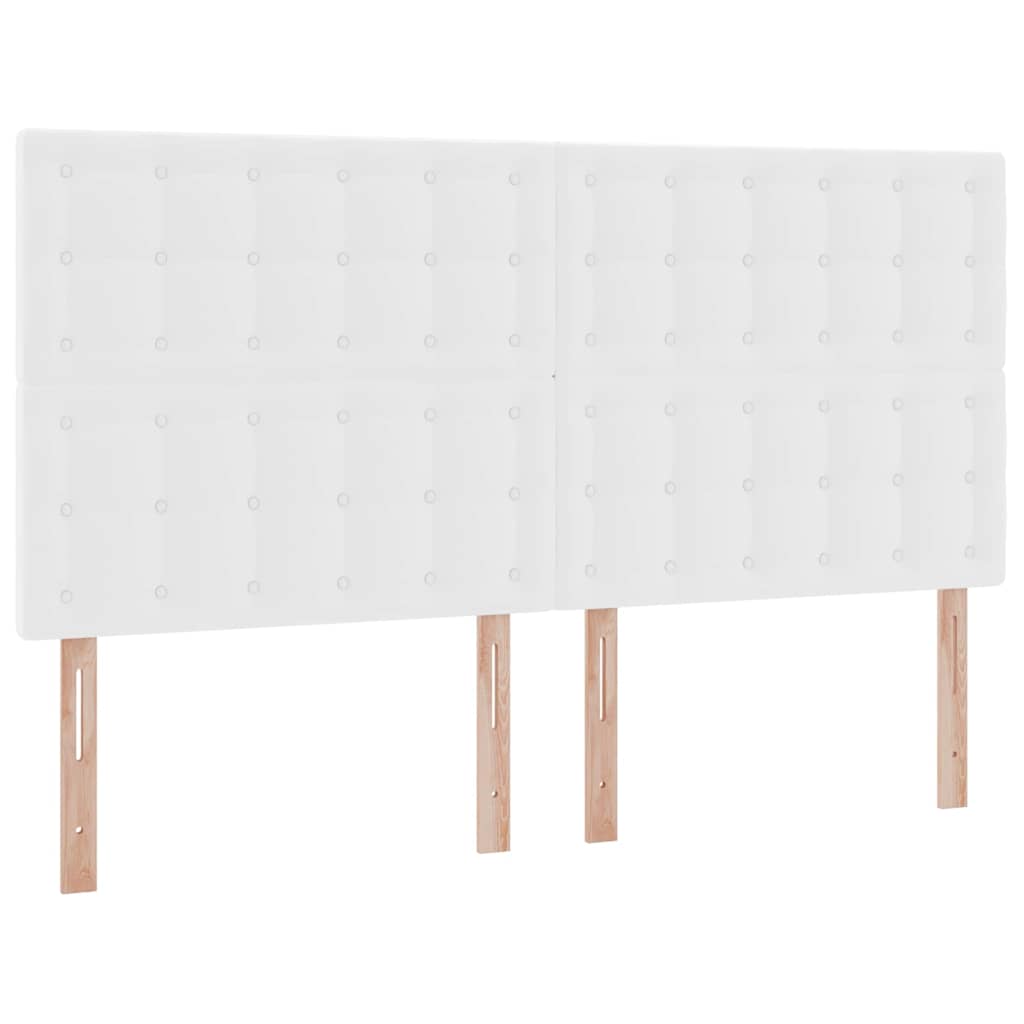 Förvaringssäng med LED Ren Vit 180 x 200 cm Konstläder