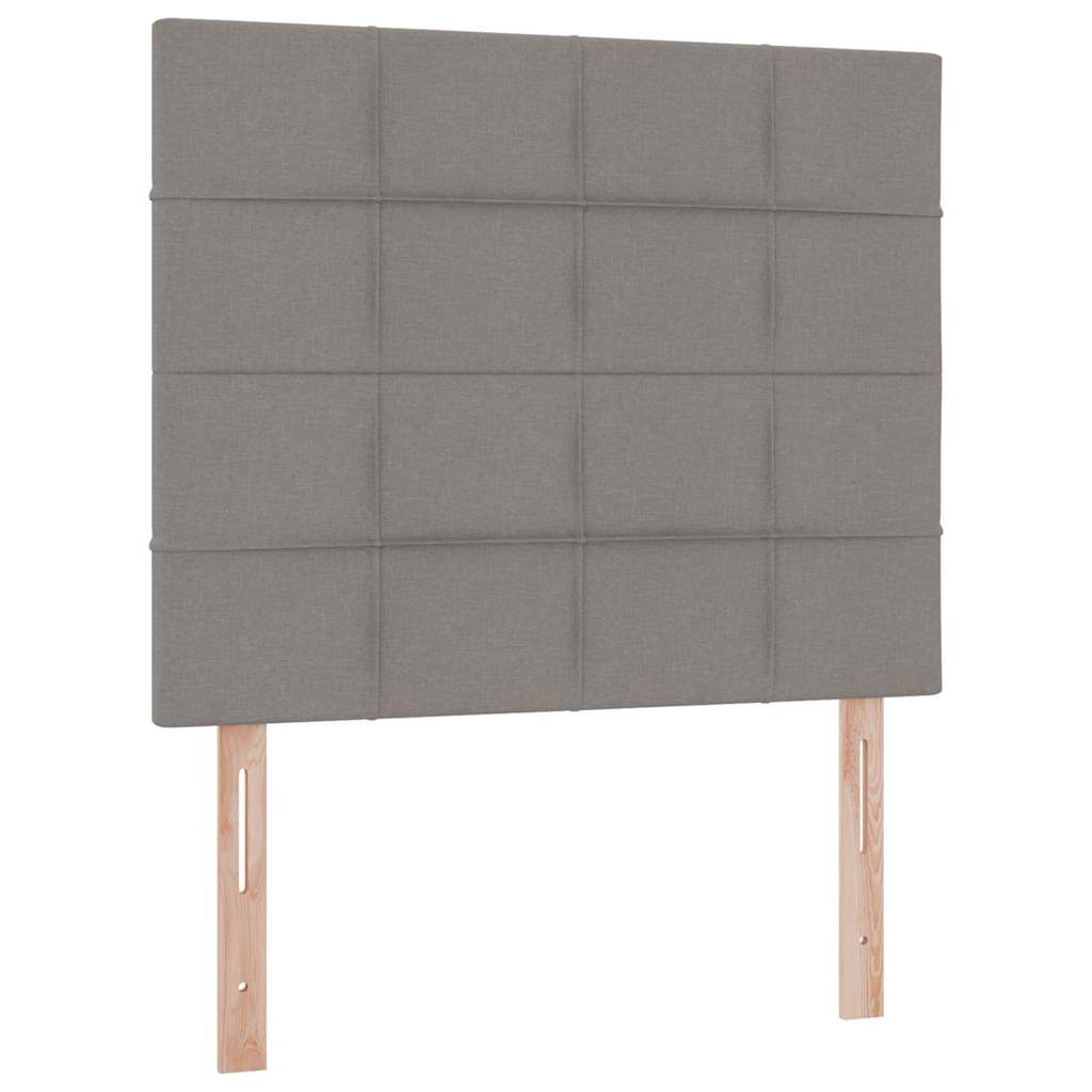 Förvaringssäng med LED med madrass Taupe 120 x 200 cm Polyester