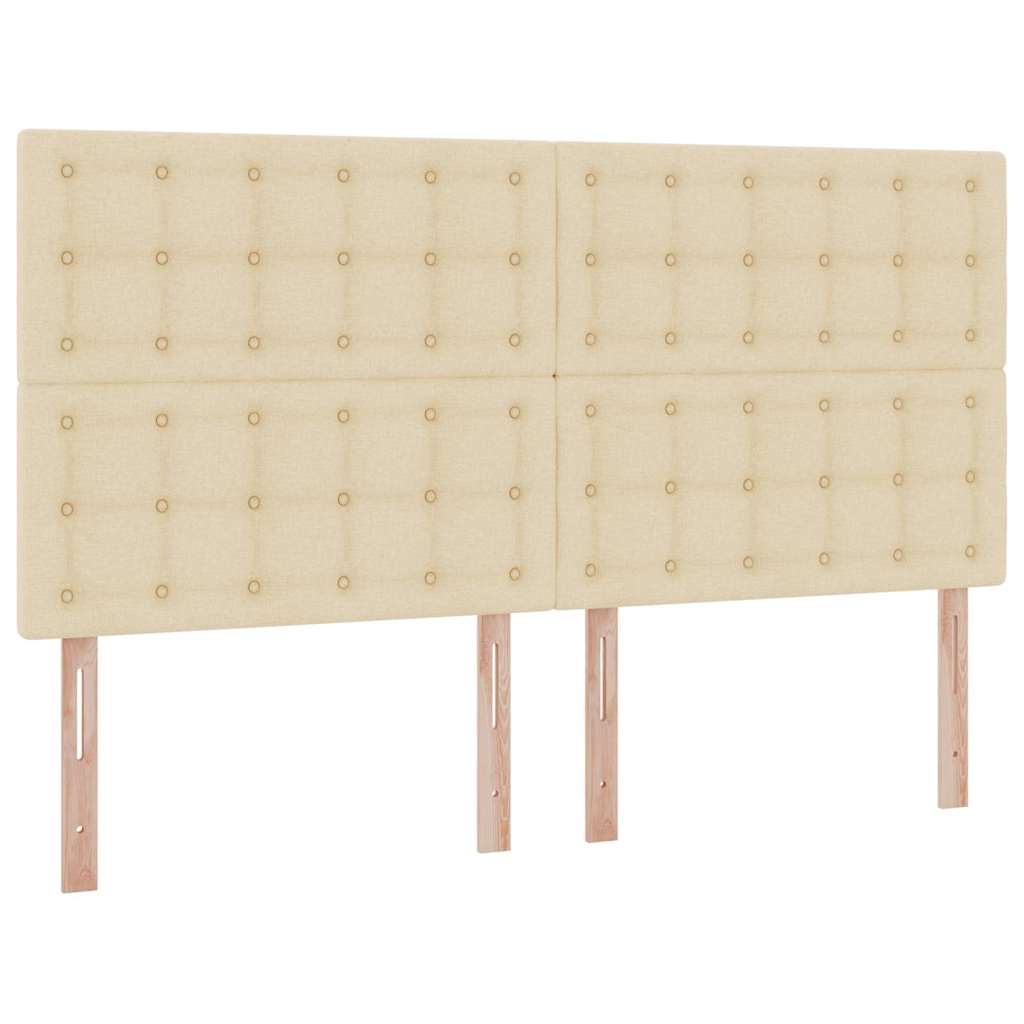 Förvaringssäng med LED med madrass Kräm 160 x 200 cm Polyester