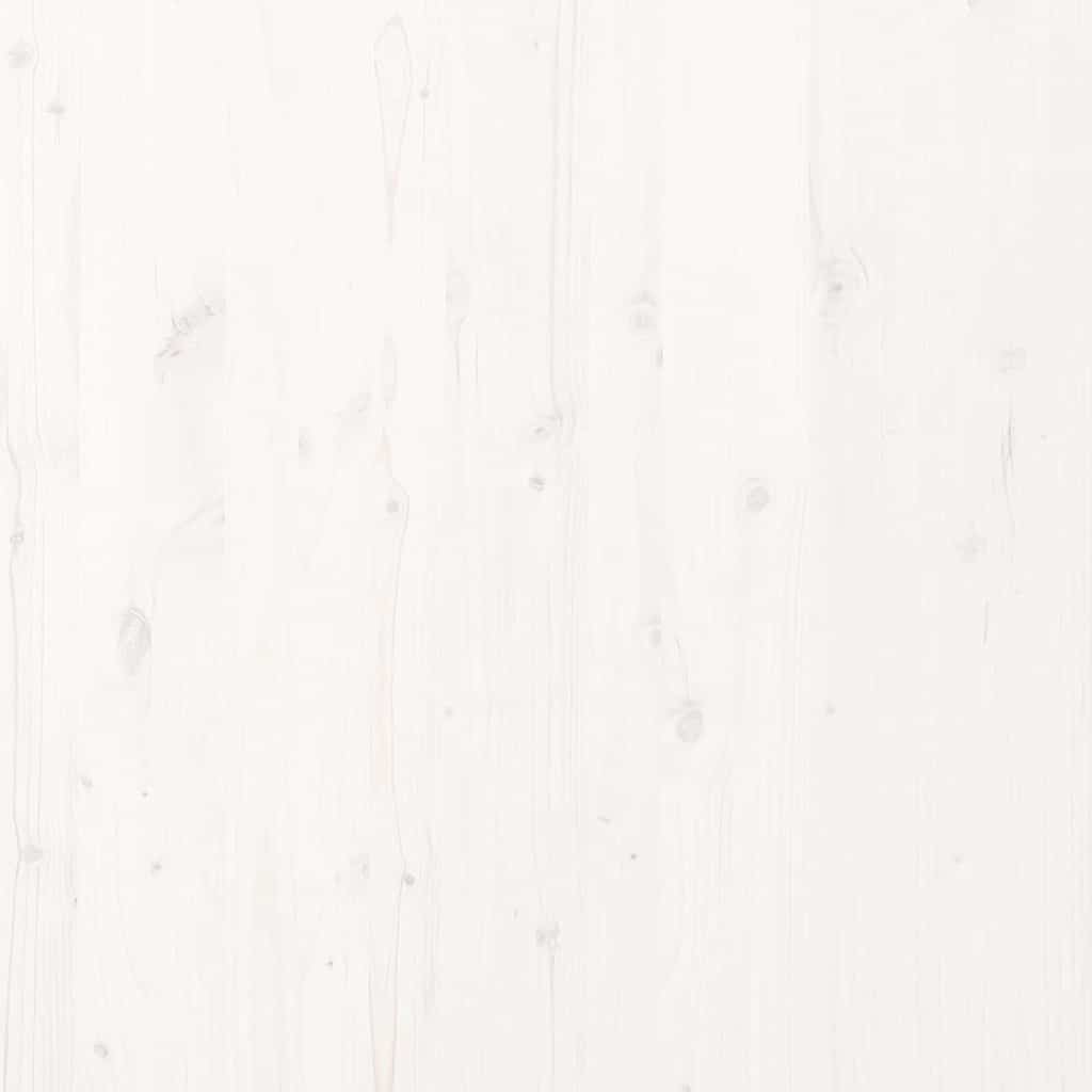 Sängram med huvudgavel Vit 208.6 x 157.6 x 69.4 cm Massiv furu