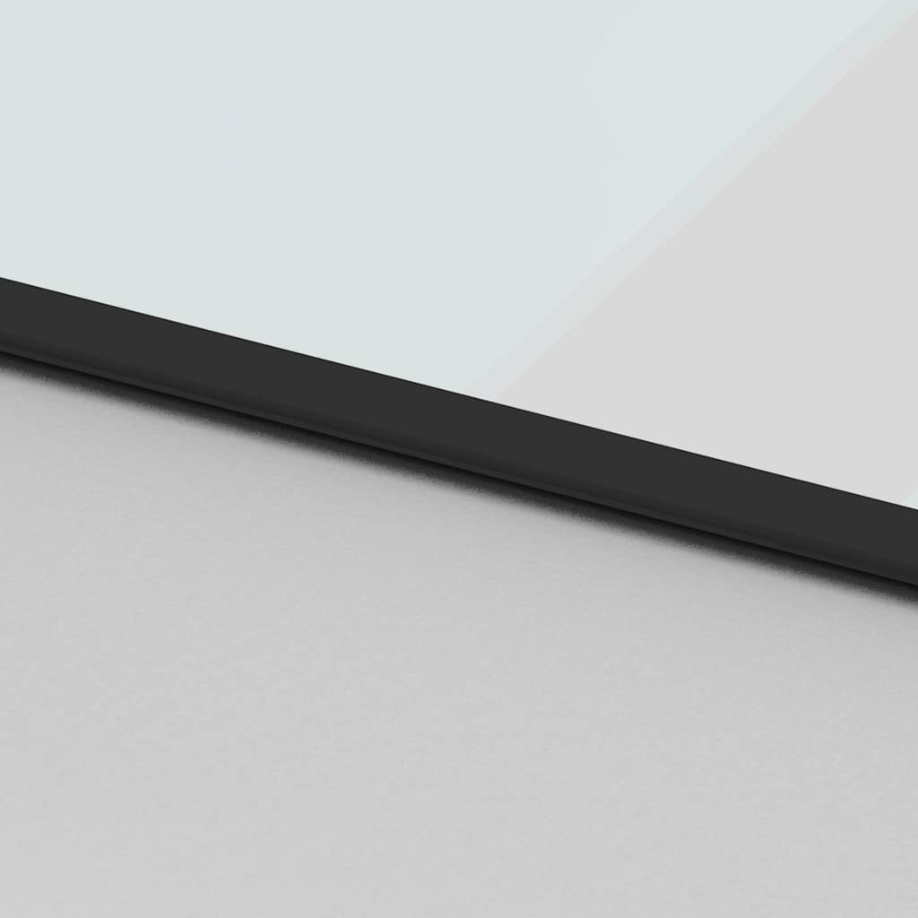 Skjutdörr med beslagssats svart 90x205 cm härdat glas