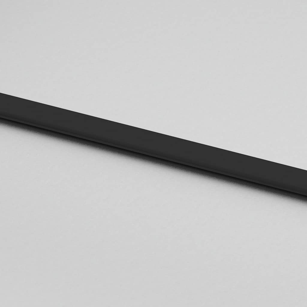 Skjutdörr med beslagssats svart 90x205 cm härdat glas