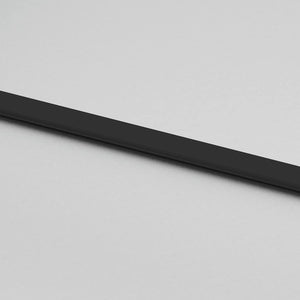 Skjutdörr med beslag svart 76x205 cm härdat glas