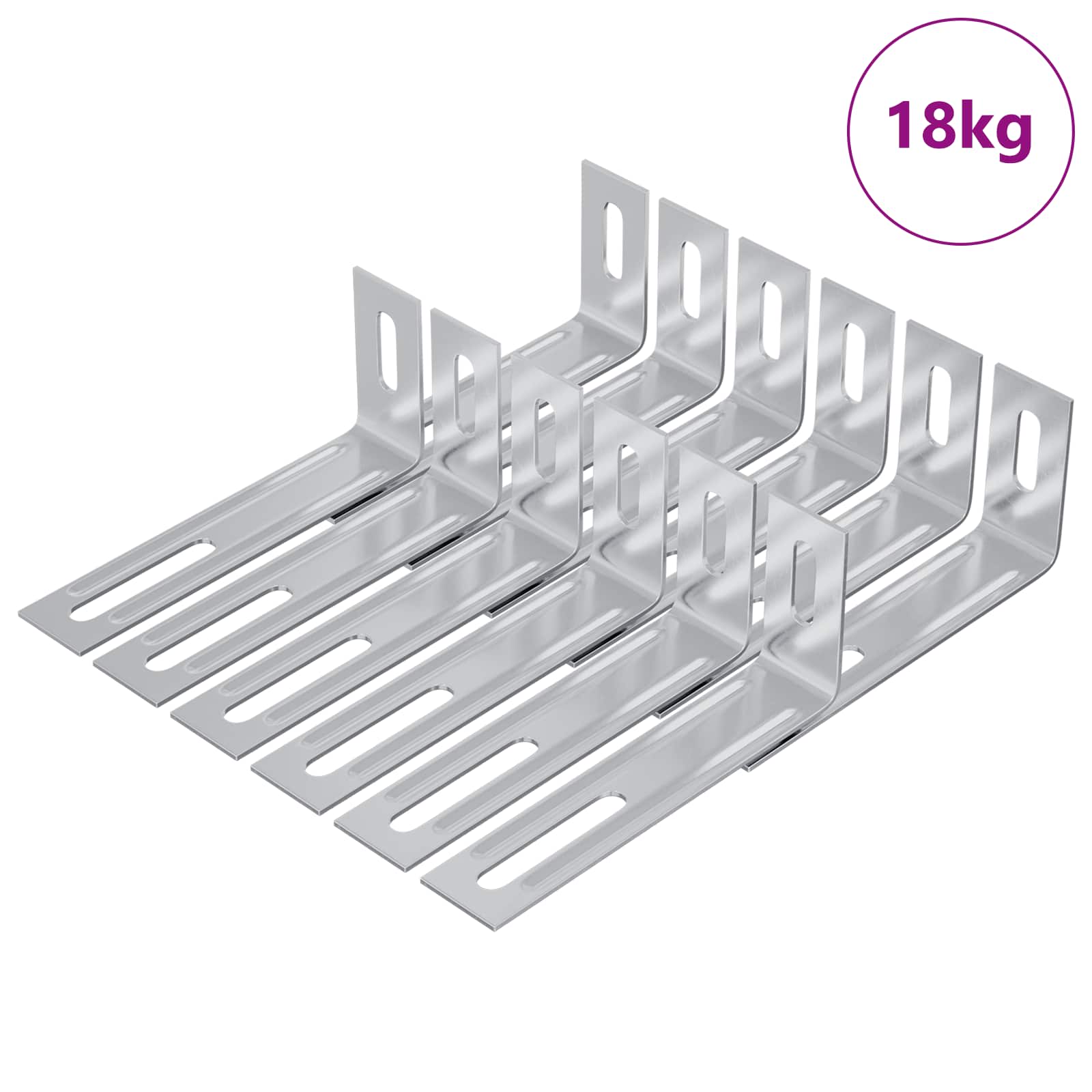 Anti-tipp fäste 1268 Silver 74,5 x 15 x 32 mm Järn