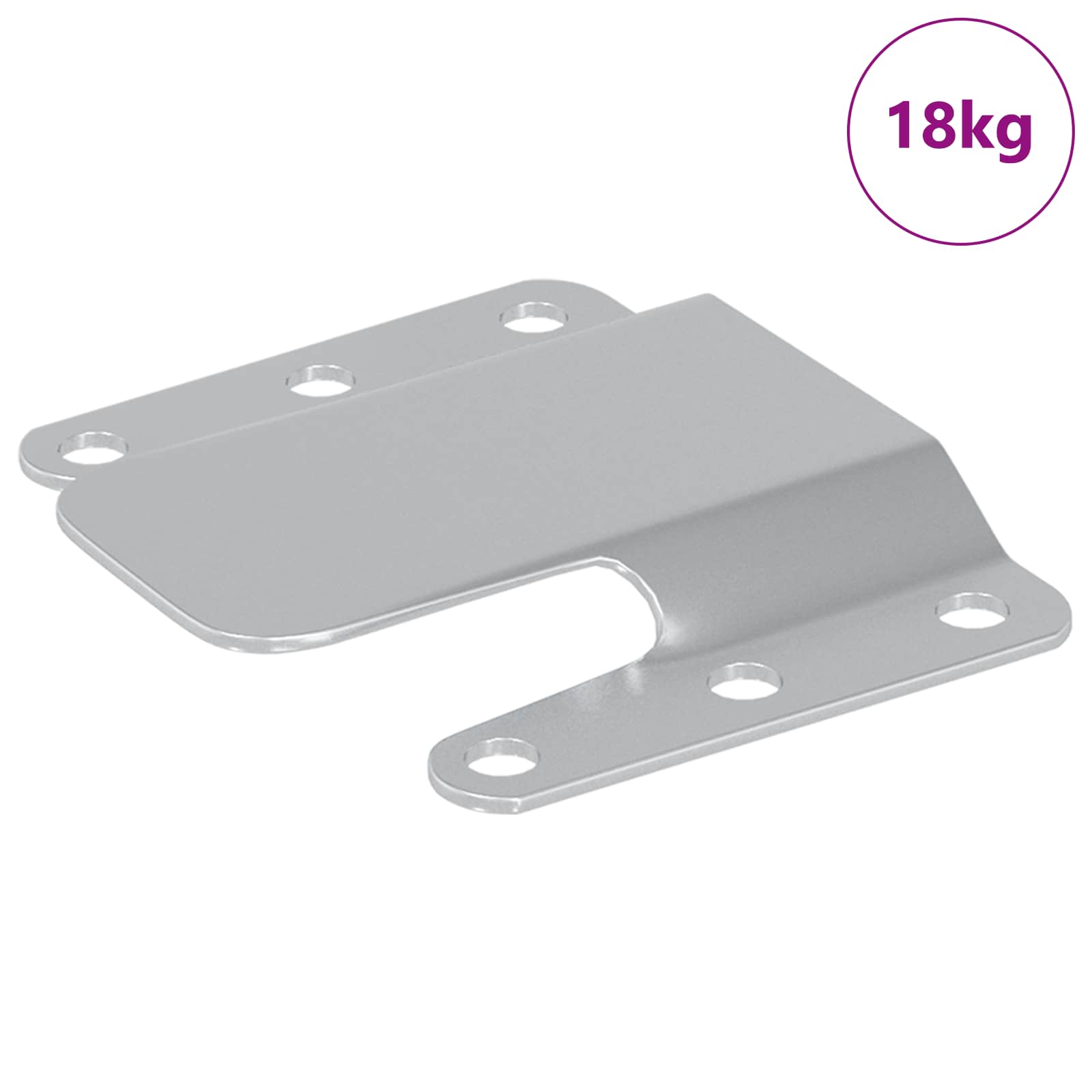 Flush Mount-Bracket 419 Silver 75 x 66 x 1,4 mm Stål