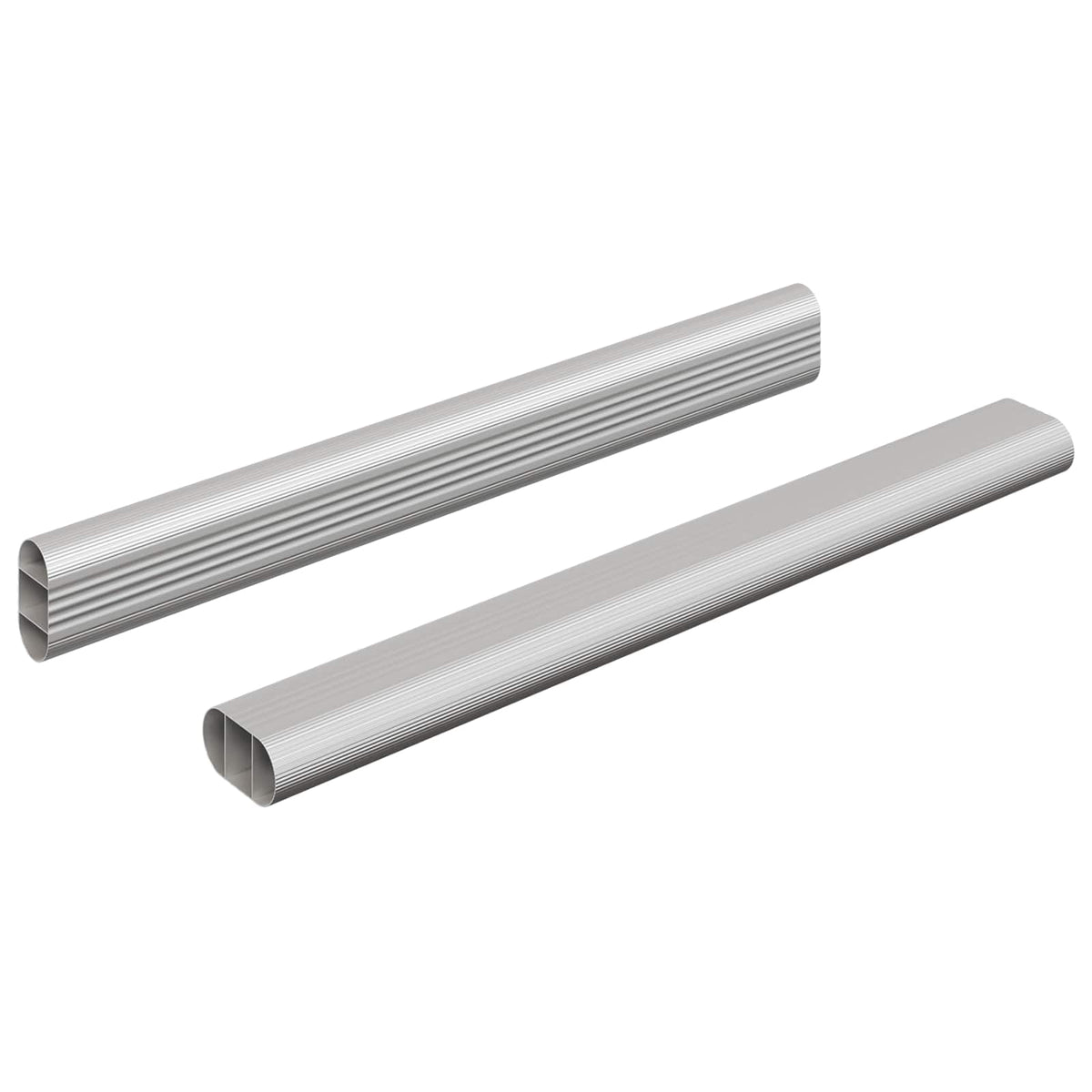 Klädstång 2 st Silver 264 x 15 x 29 mm Aluminiumlegering