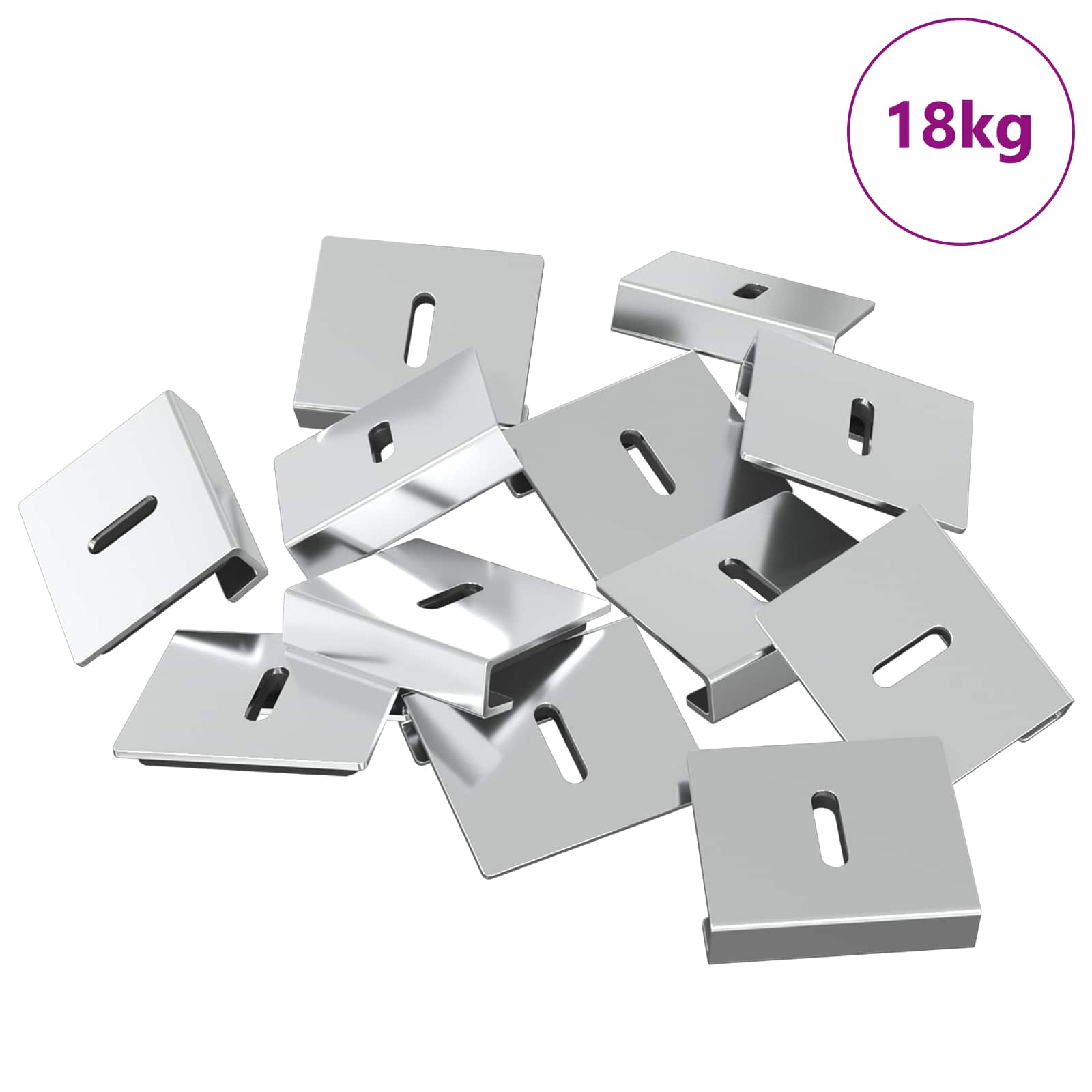 Spegelhållarbracket 340 Nickel 35 x 30 x 8,3 mm Stål