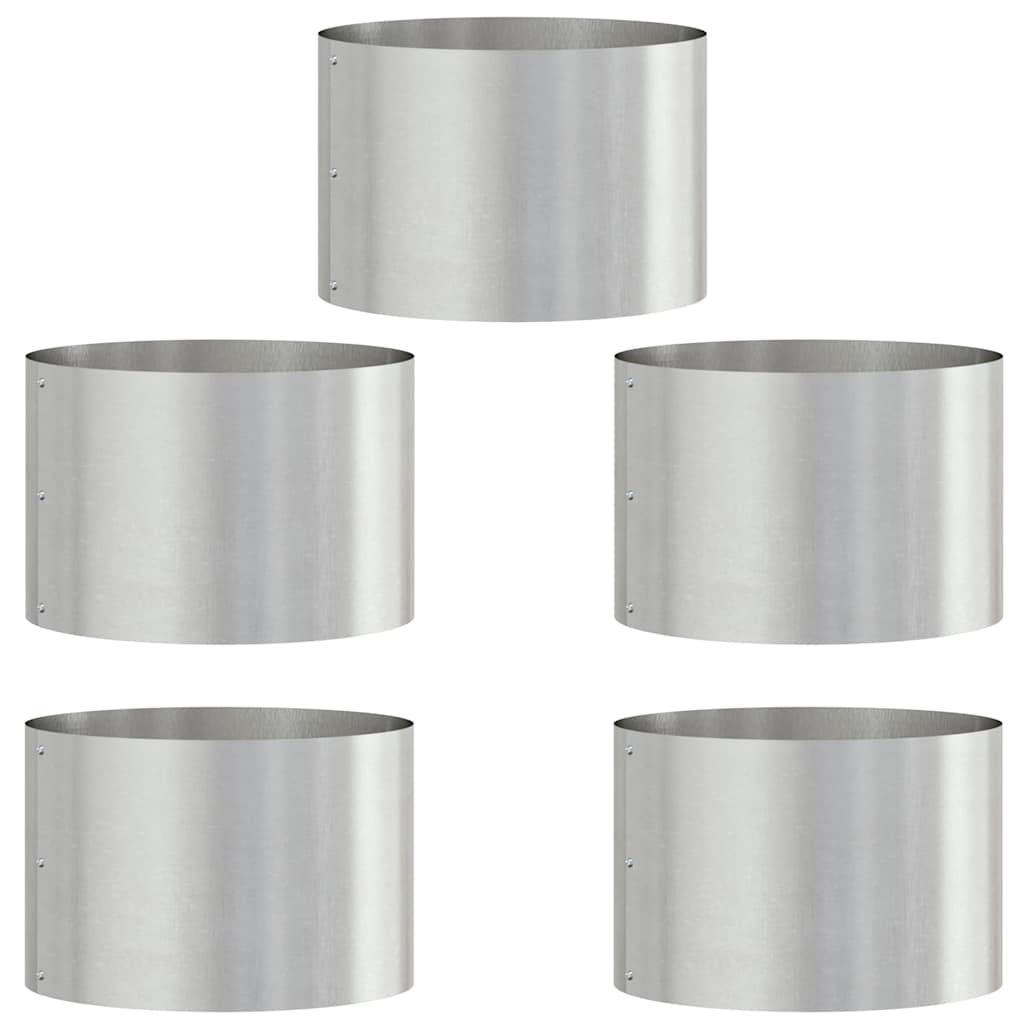Krukring 5 pcs Silver 30 x 30 x 20 cm Rostfritt stål