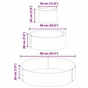 Trädgårdsplanterare Silver 90 x 90 x 20 cm Galvaniserat Stål